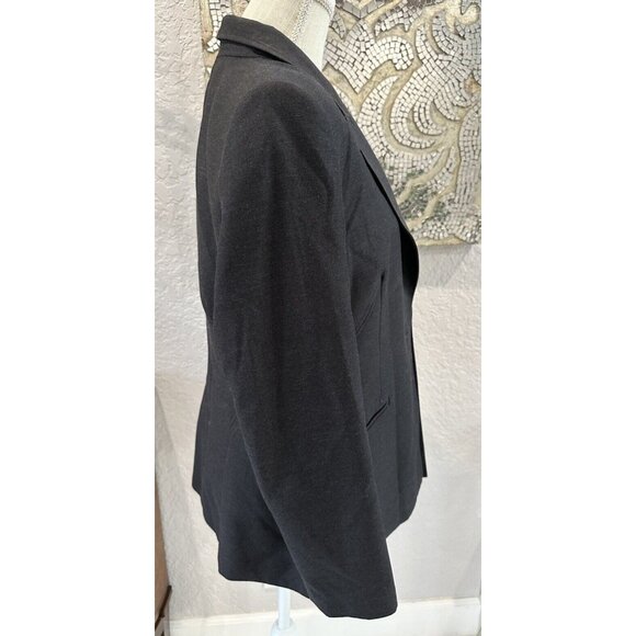 Kasper Womens Dark Gray Polyester Blend Blazer Jacket Size 10 - Picture 2 of 10